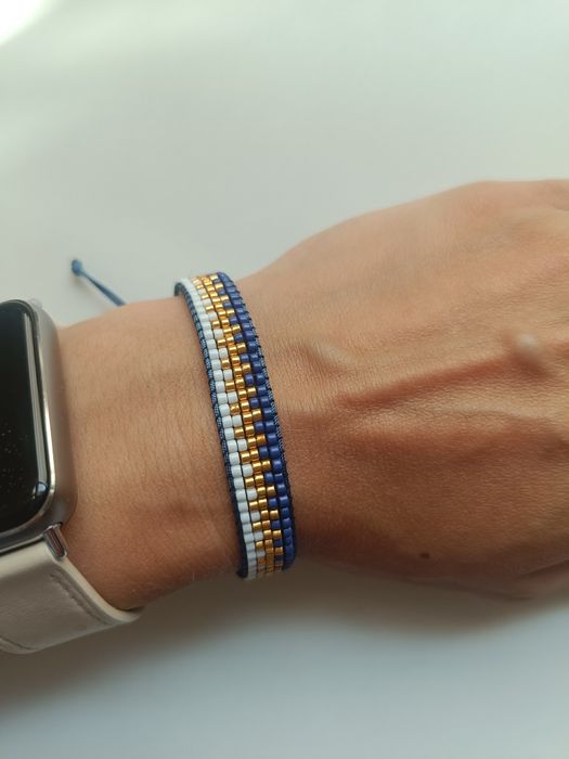 Bransoletka handmade tkana na krośnie