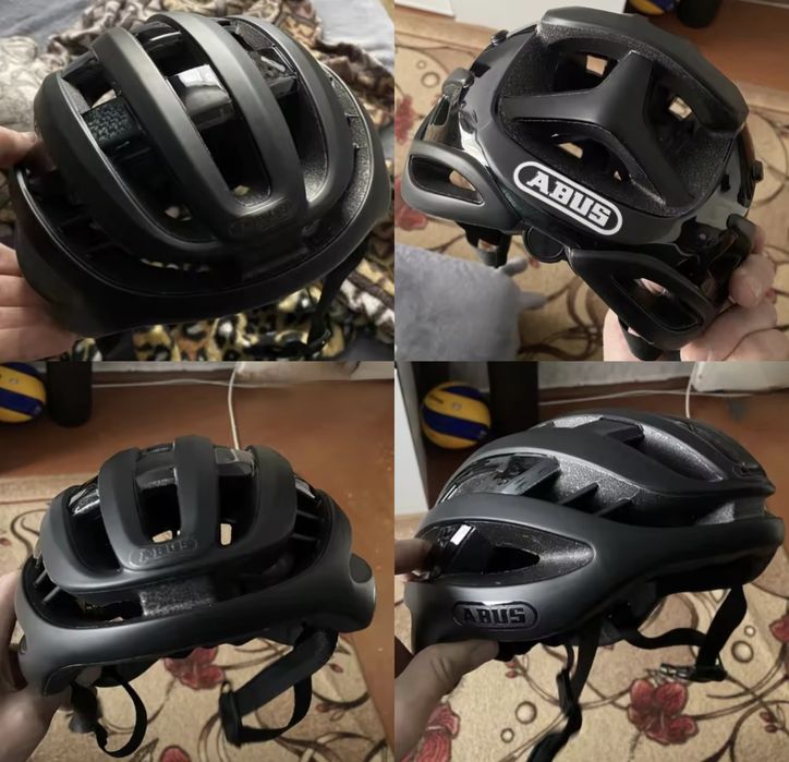 Abus чорний та білий Велосипедний вело шолом шлем MTB гірський горный