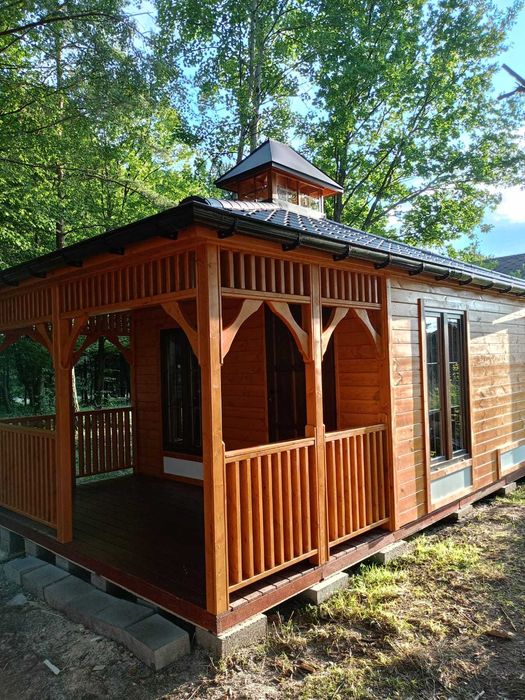 Domek letniskowy,ogrodowy,drewniany Holiday 4x4m+2m taras