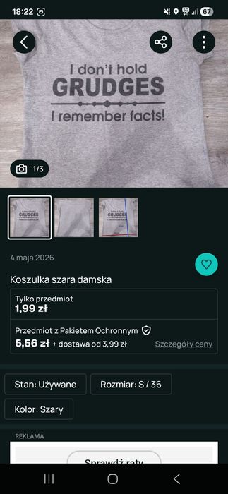 Tshirt damski granatowy i 2 inne