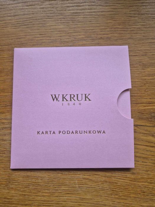 karta podarunkowa W.Kruk 799,20 zł.