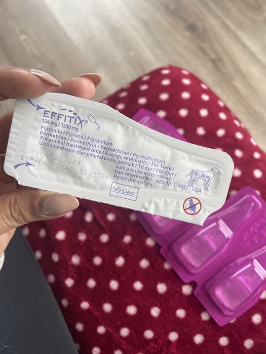 5 pipetas effitix Cão 10-20kg