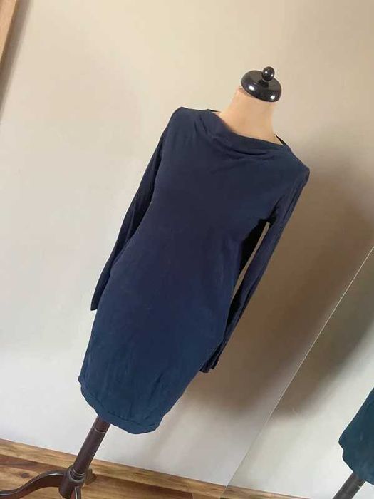 Tatuum granat sukienka dres s m 38 36 tunika material zima basic