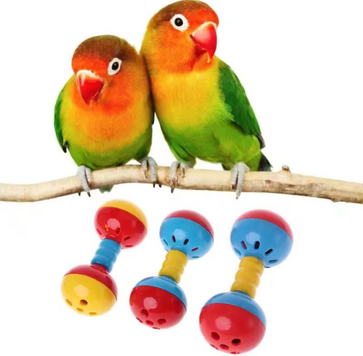 Grzechotka dzwonkami dla średnich i duzych papug