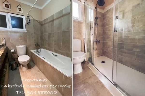 Banheira -» Base de duche - SUBSTITUIÇÃO