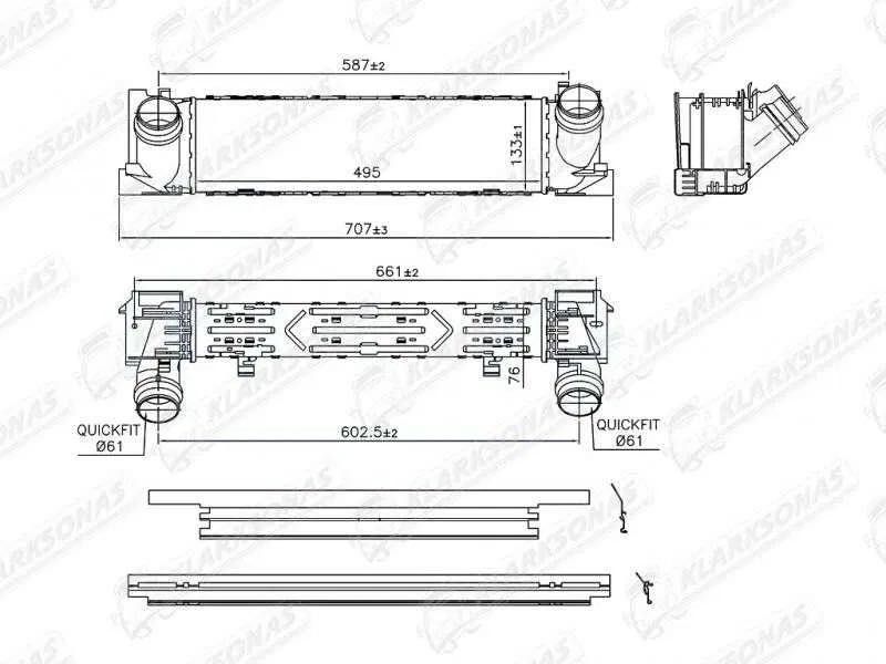 інтеркулер радіатор BMW 3 (F30/F31), 01.2012 -18