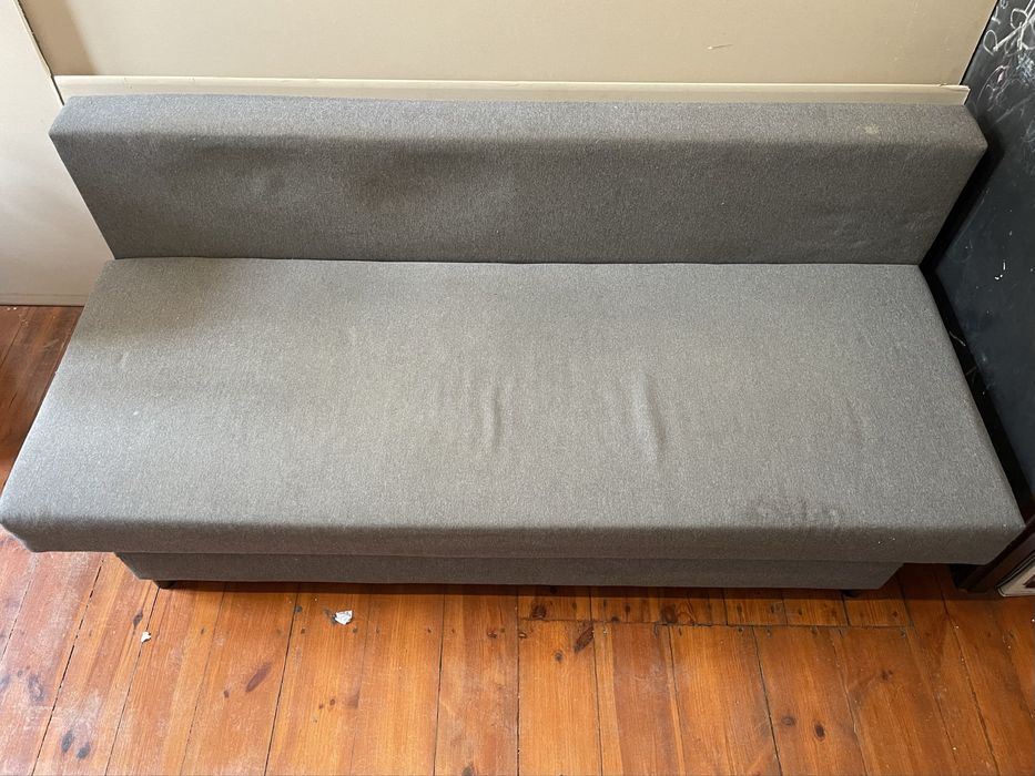 Wersalka rozkładana z pojemnikiem - 190x130 Szara