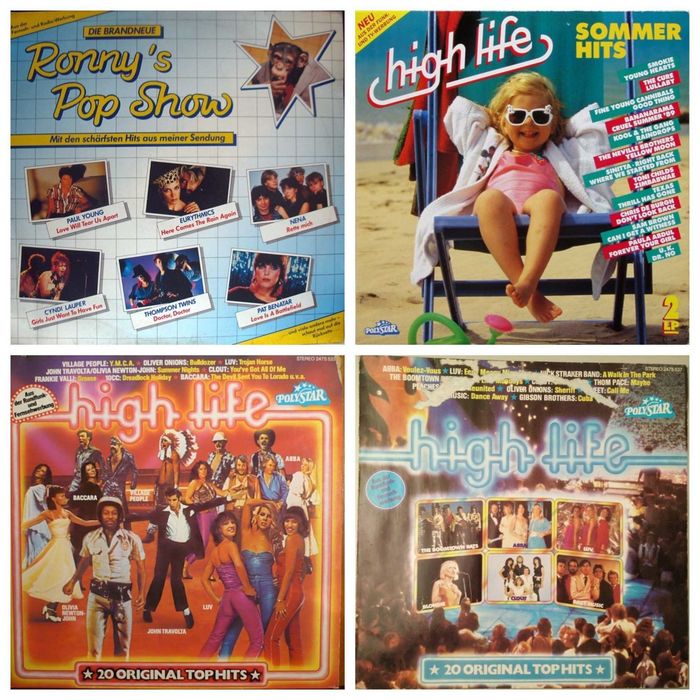 LP Сборники 80х Ronny's PopShow,HighLife,FormelEins,DinoTops,SmashHits