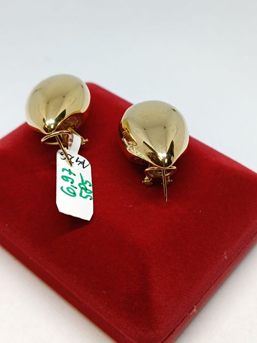 Złote kolczyki łezki krople Bodega, złoto próby 585