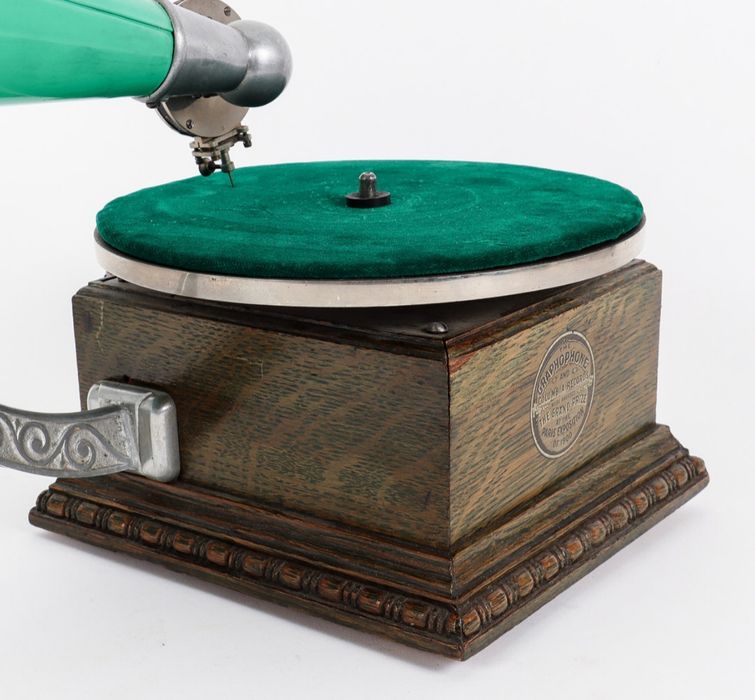 Antyk gramofon z tubą Columbia Disc