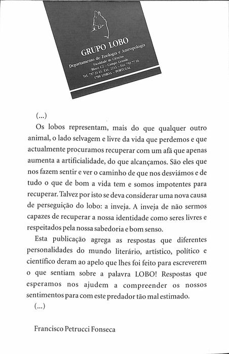 "Lobos - Colectânea" de Vários Autores [Novo]
