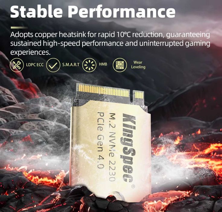 SSD M.2 2230 NVMe Kingspec XF 512Gb и 1 Tb PCIe 4.0x4 5000/4400 Mb/s