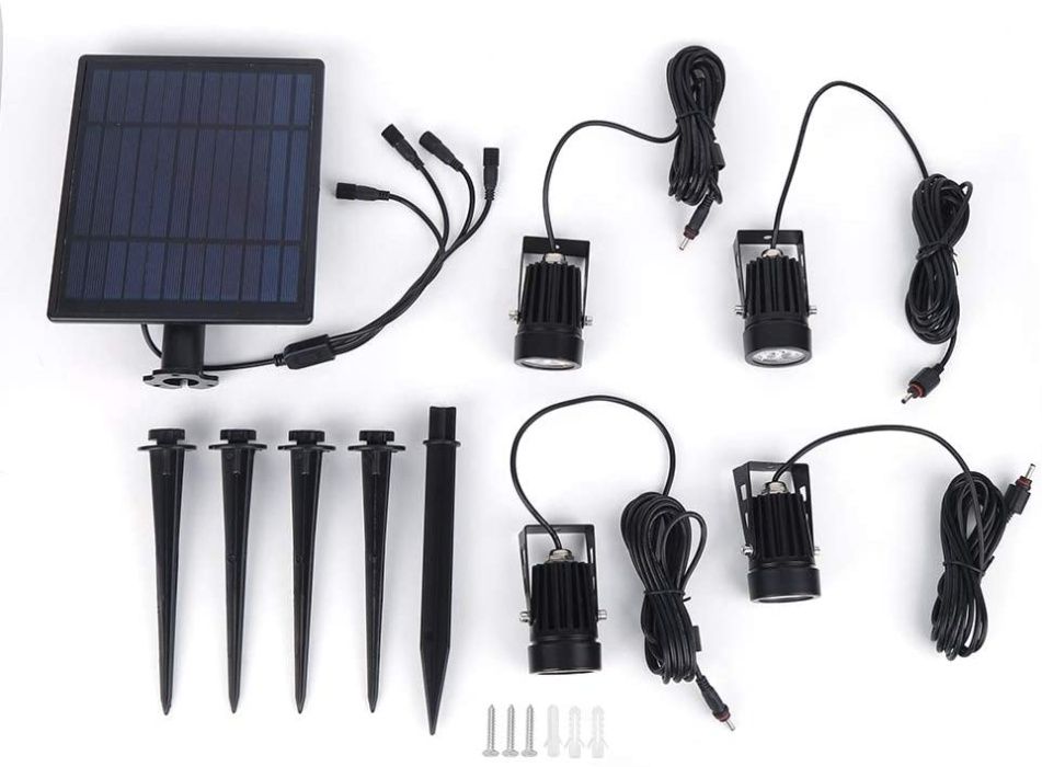 PROMOCJA !!! KOLOROWA Lampa solarna LED S4205 (4x3W)