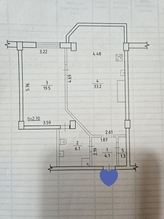 Простора 2к квартира на Фабричній