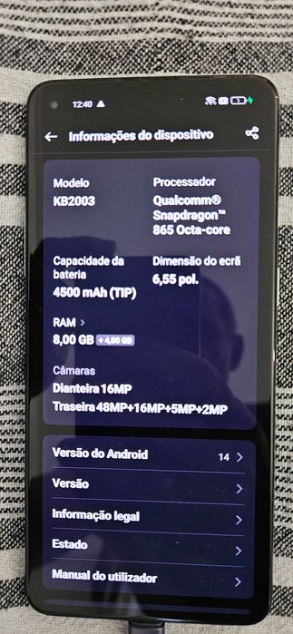 Smartphone One plus 8T