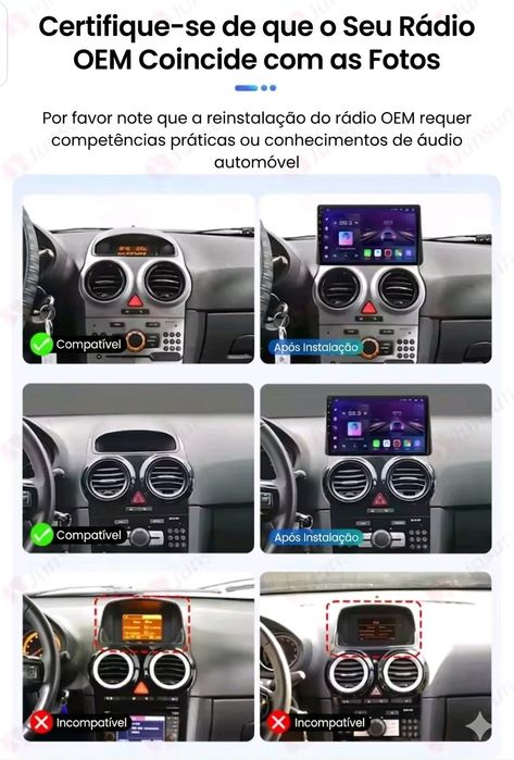 Rádio Android Opel Corsa D 2006 a 2014 Carplay 2/32GB NOVO