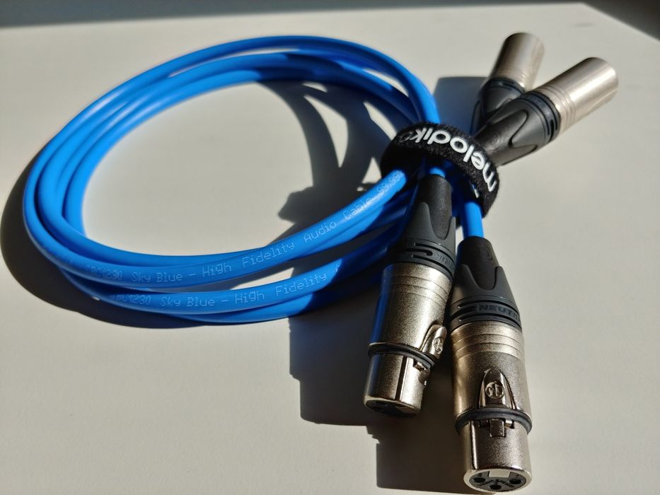 Melodika SBC1230 Sky Blue 2x XLR 1m Interkonekt Neutrik