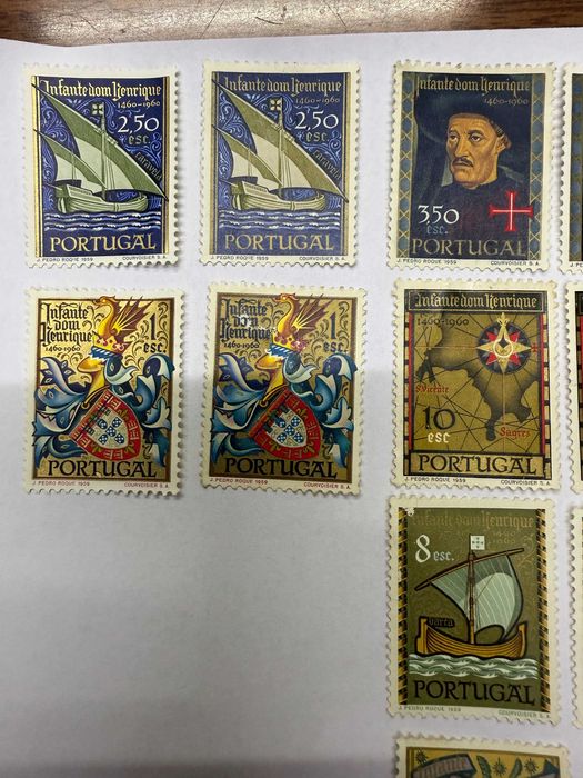 12 Selos NOVOS 1960 5° Centenário da Morte do Infante D° Henrique