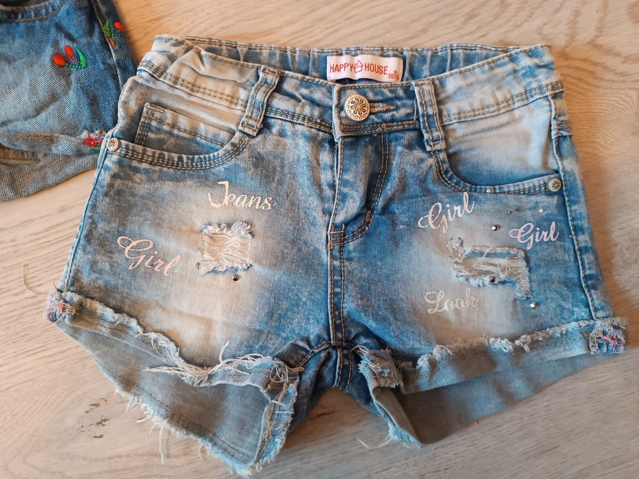Super zestaw jeansy krótkie spodenki r 98/104