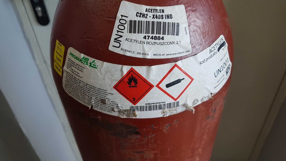 BUTLA ACETYLEN T-40 Lub zamiana na mix lub argon