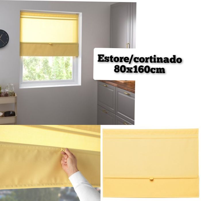 Estore cortinado ikea ringblomma amarelo