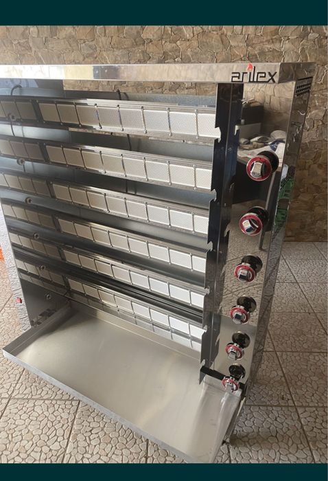 Assador novo de frango aberto a gas