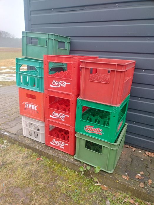 Stare skrzynki na butelki  PRL