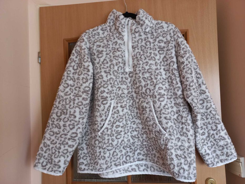 Bluza - ciepła, damska - w cętki - rozmiar XL 42