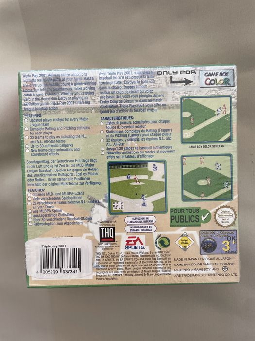 Jogo GameBoy  TriplePlay 2001