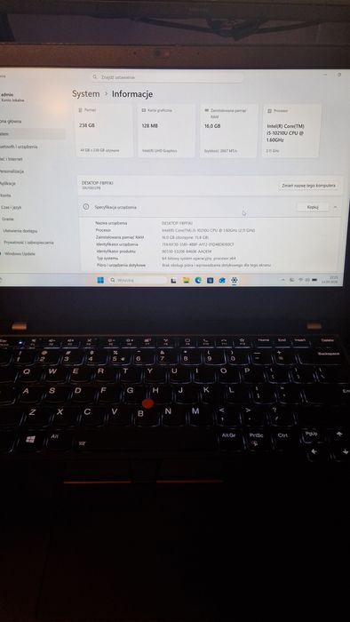 Lenovo thinkpad l14 gen 1 16gb i5 m.2 512gb