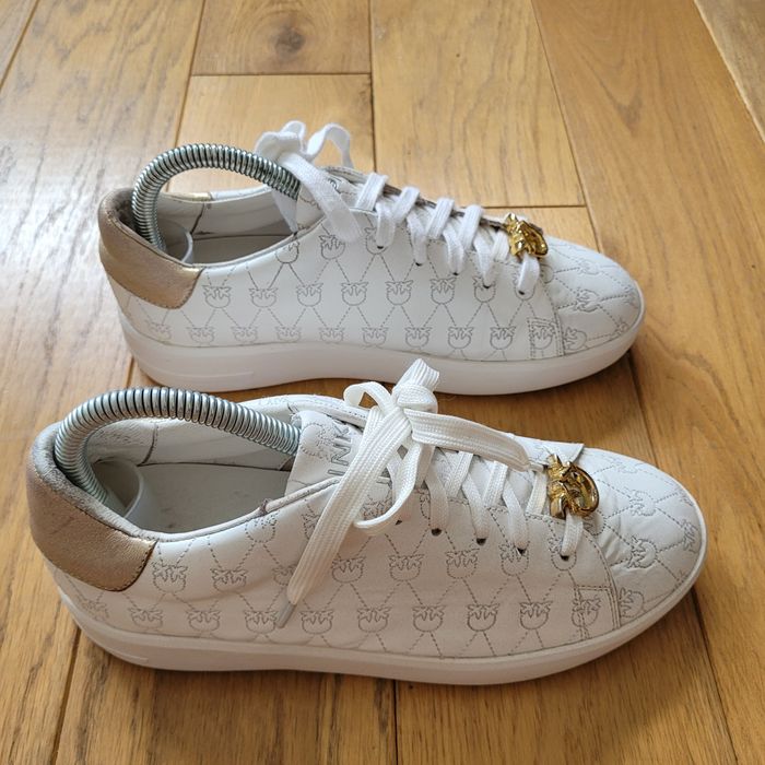 Białe Sneakersy Pinko tenisówki trampki