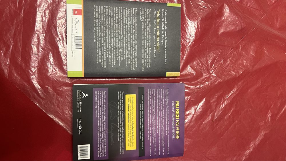 Livros Pai rico Pai pobre e  como fazer amigos e influenciar pessoas