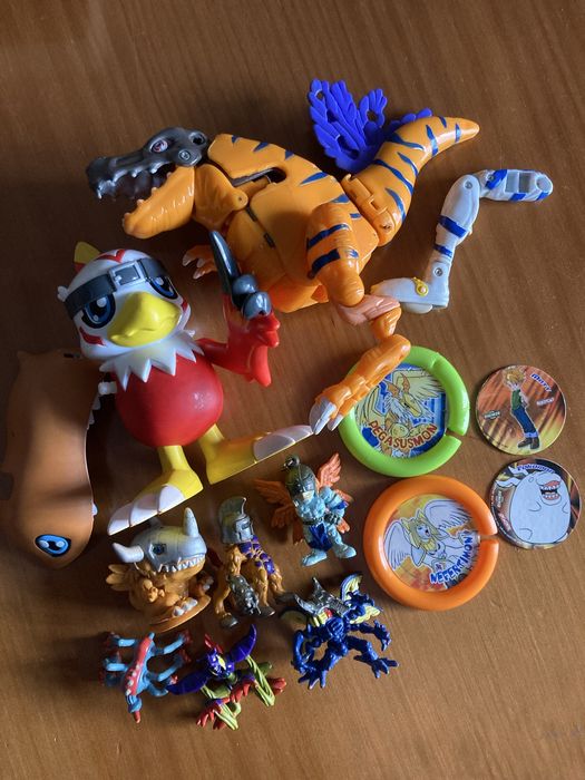 Digimon Action Figures by Bandai: Greymon, Tazos by Bollycao, and More Accessories64739403834114120