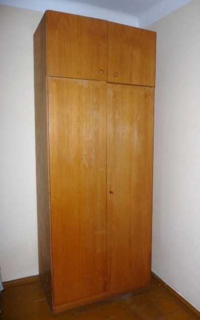 Szafa 2-drzwiowa z nadstawką, z okresu PRL