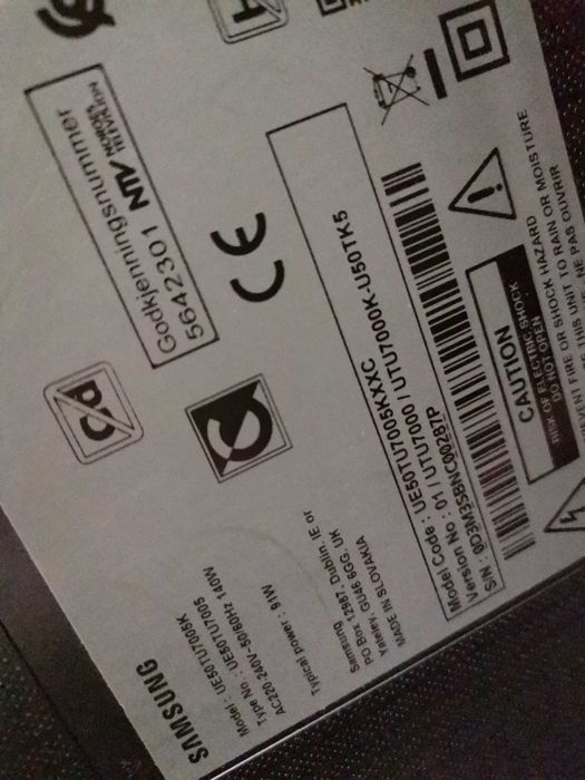 Samsung smart tv 50" ecrã partido modelo ue50tu7005kxxc