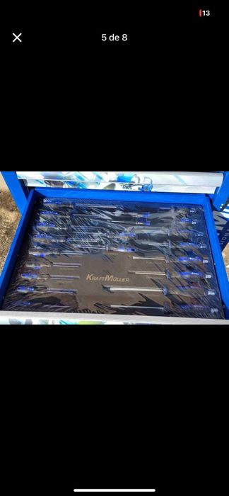 Carrinho de ferramentas Kraft Muller 7 gvetas 6 cheias professional