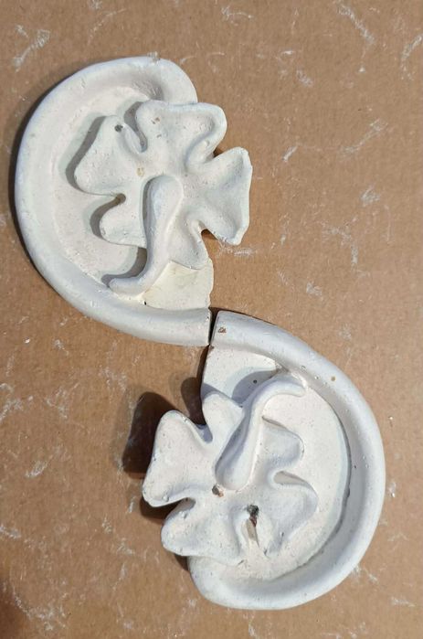 Outlet Dekor gipsowy zestaw 4 szt Koniczyna