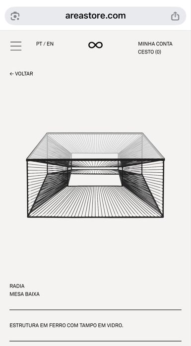 Mesa baixa para sala de estar