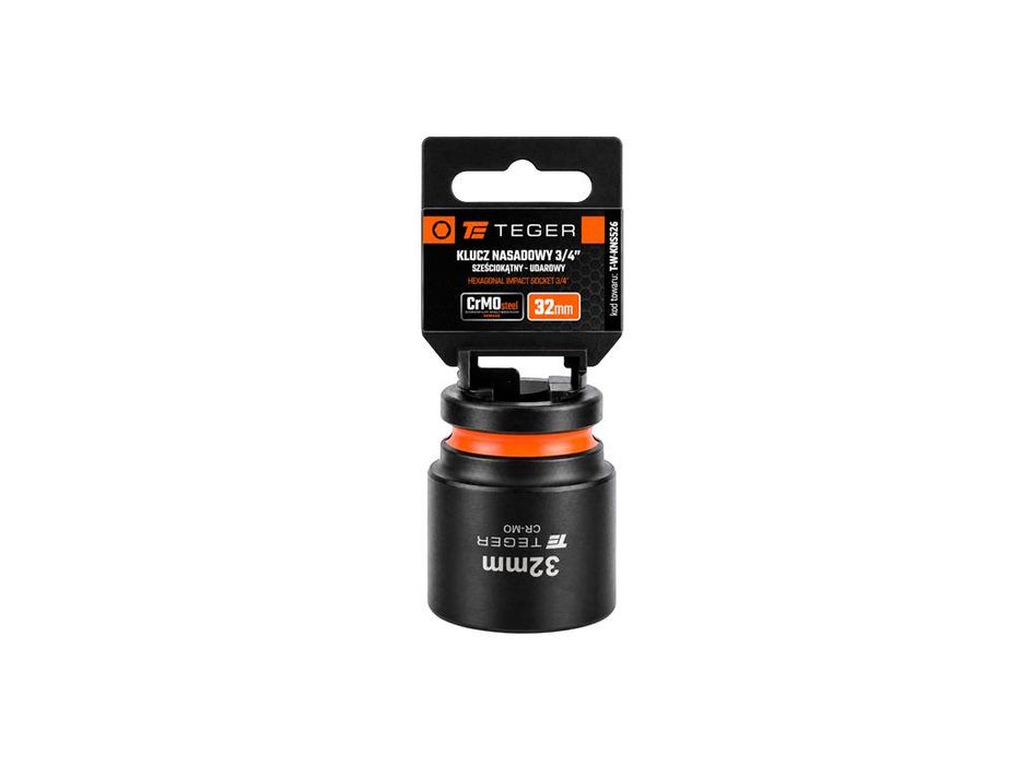 Klucz nasadowy udarowy 3/4 sześciokątny 32 mm krótki TEGER T-W-KNS526