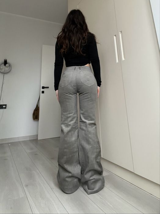 Джинсы вельвет высокая талия 36 s клеш flared bootcut 2000s винтаж