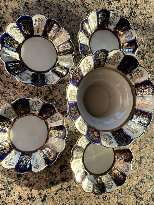 Набір для десерту в кобальті. Довбиш.