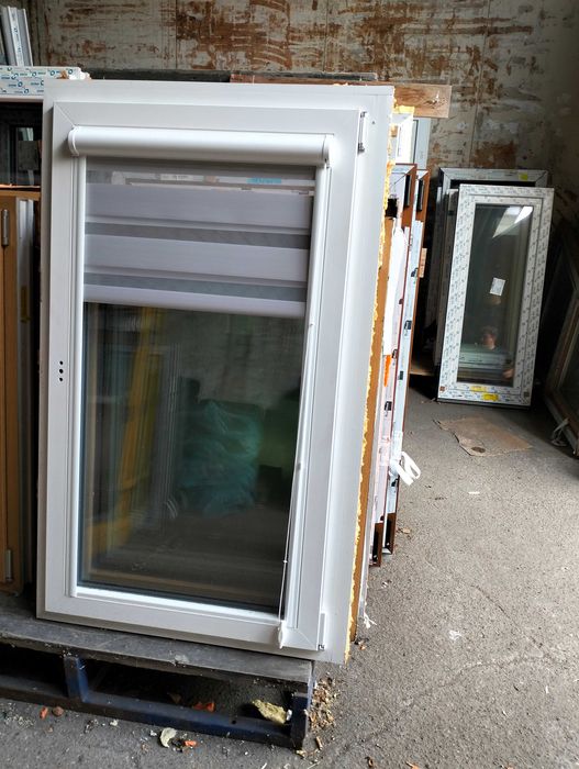 Okno 820 x 1400 biały/antracyt 3 szyby #OK33