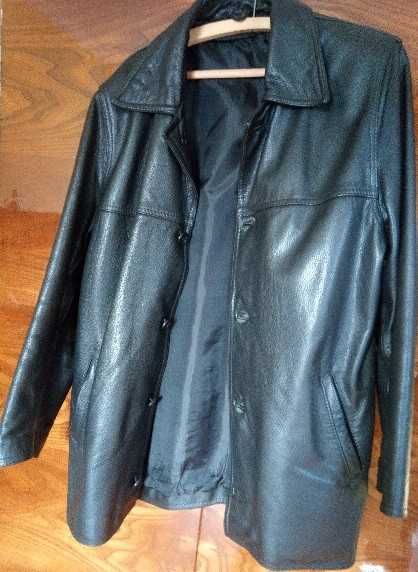 Kurtka skórzana czarna