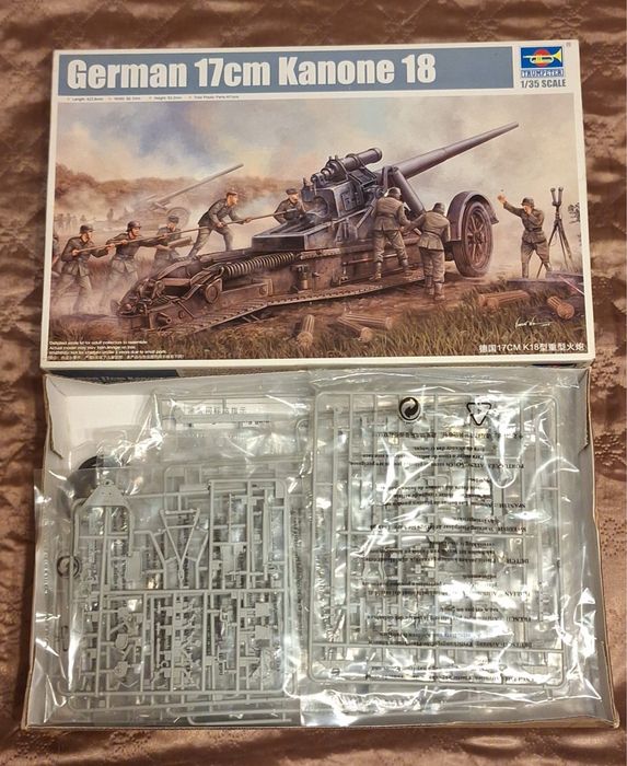 Model działa German 17 cm Kanone 18 Trumpeter 02313