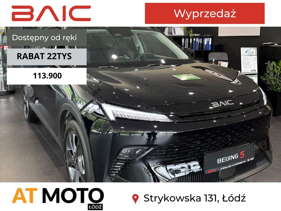 BAIC 5 Full opcja ,Najtaniej na rynku 113.900pln, Od ręki,