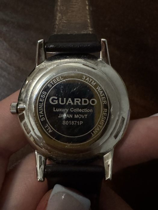 Продам б/у годинник Guardo, шкіряний ремінець