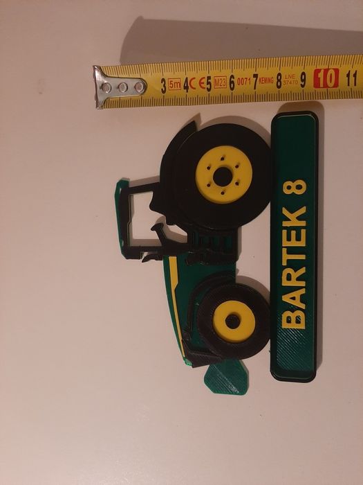 John Deere traktor tabliczka na tort ozdoba