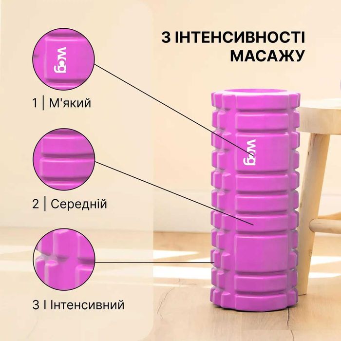 Масажний валік WCG K1 Роллер Колір Рожевий