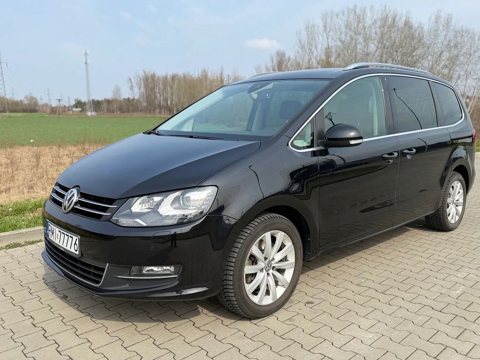 Volkswagen Sharan VW Sharan 2.0 TDI 150KM DSG 7os. El.Drzwi Navi Hak Kamera 2015 Czarny