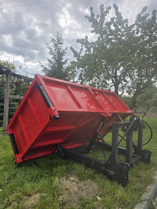 Nowa skrzynia z kiprem hydraulicznym do transportu do ciągnika 2.0 m